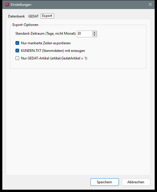 Flexible Export-Optionen.